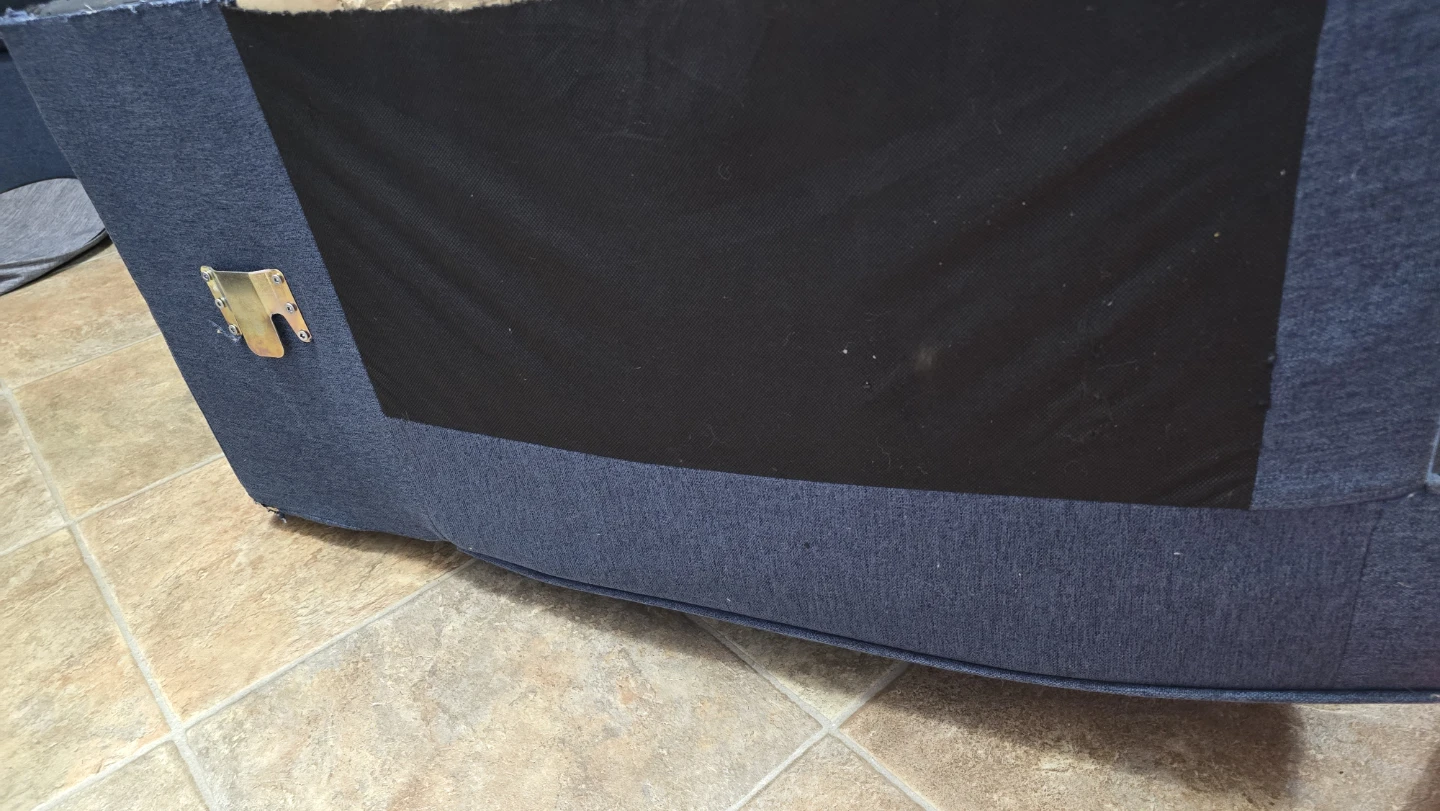 Dark Blue Sectional Sofa with Chaise and pullout - photo 4
