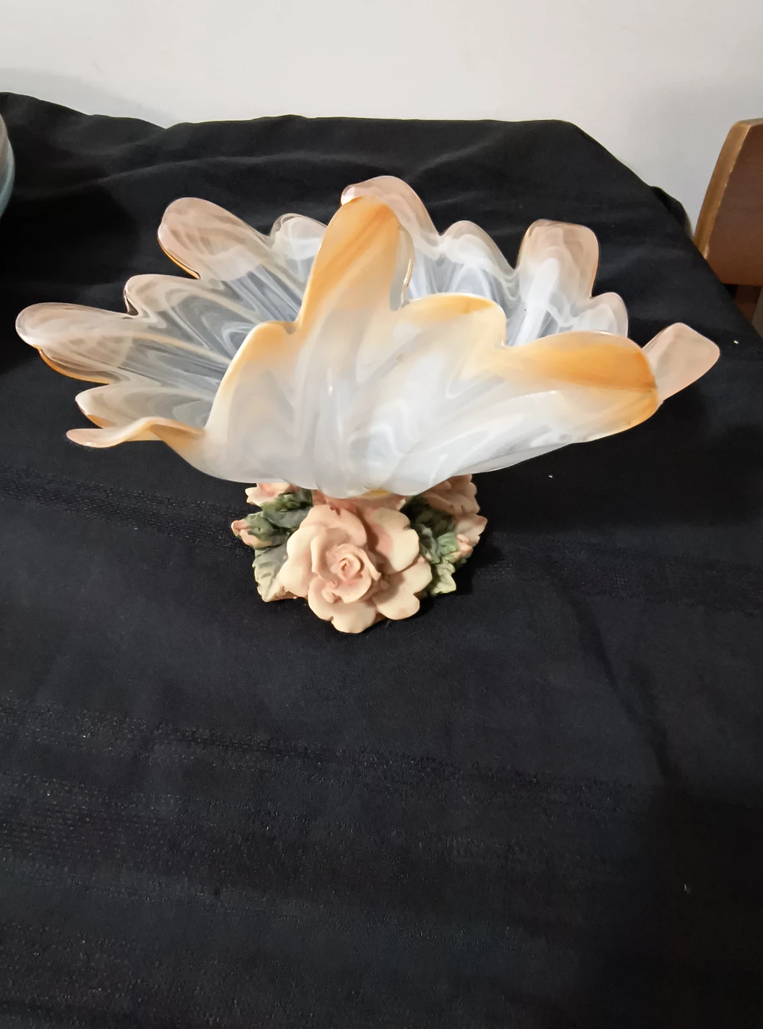 Arte Murano Glass Bowl with Floral Base - photo 2
