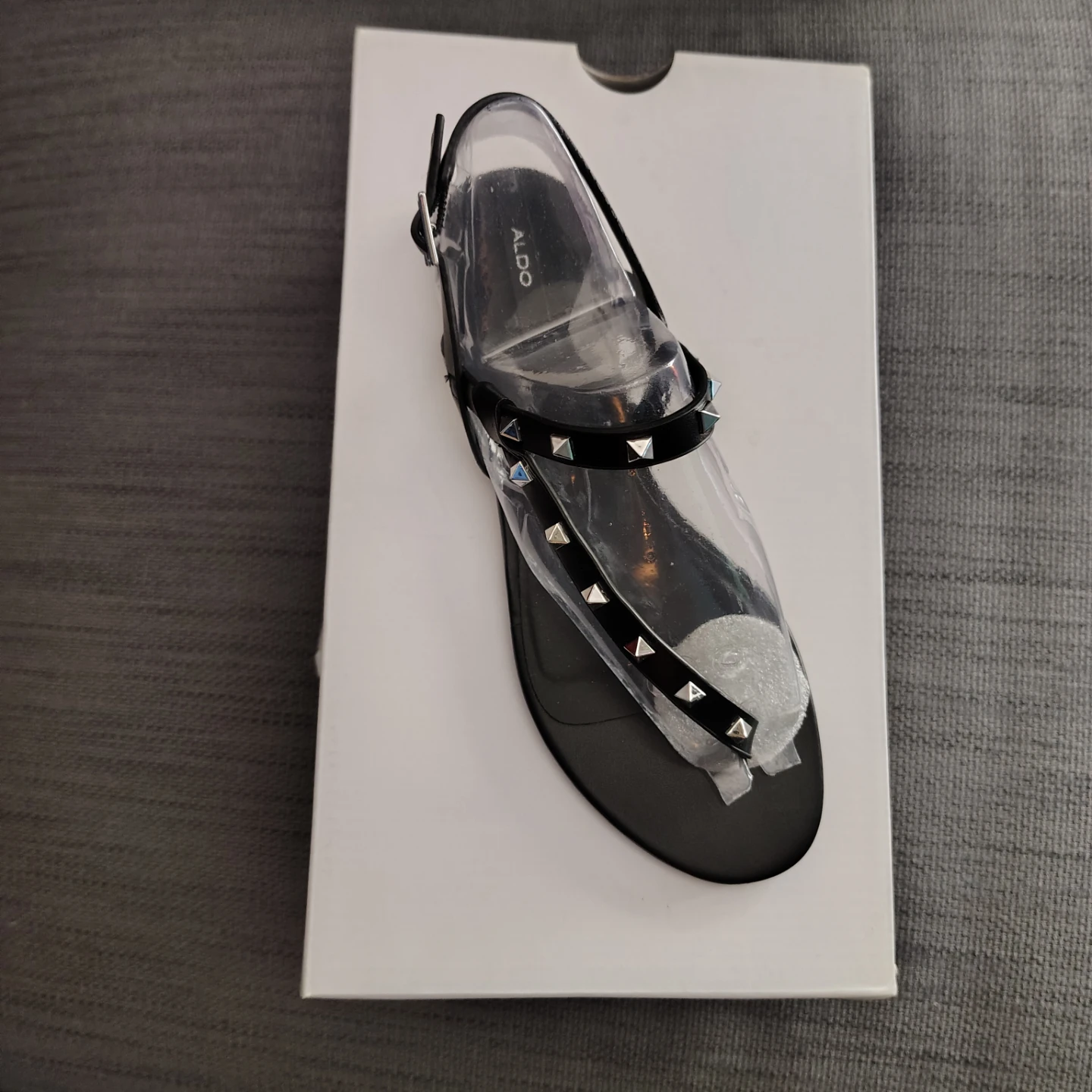 ALDO Black Studded Thong Sandals - photo 2
