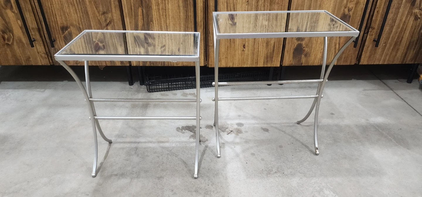 Set of 2 Mirrored Accent Tables - photo 3