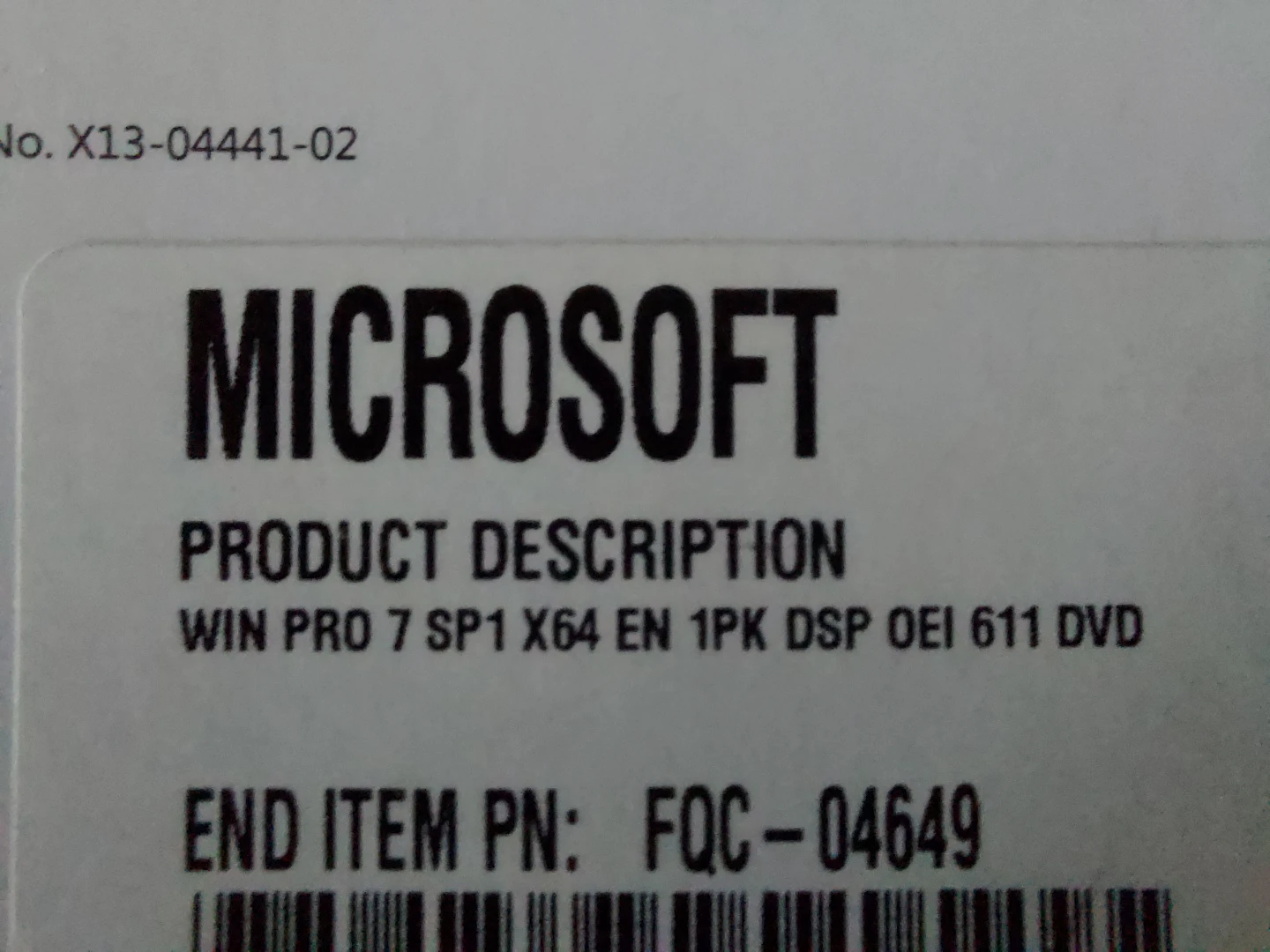 Microsoft Windows 7 Professional Disc Sealed - photo 4