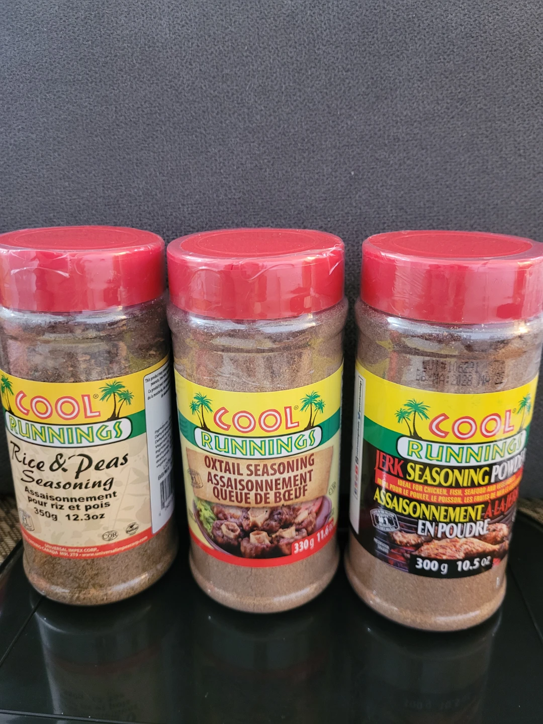 Cool Runnings Seasoning Trio - Rice & Peas, Oxtail, Jerk
