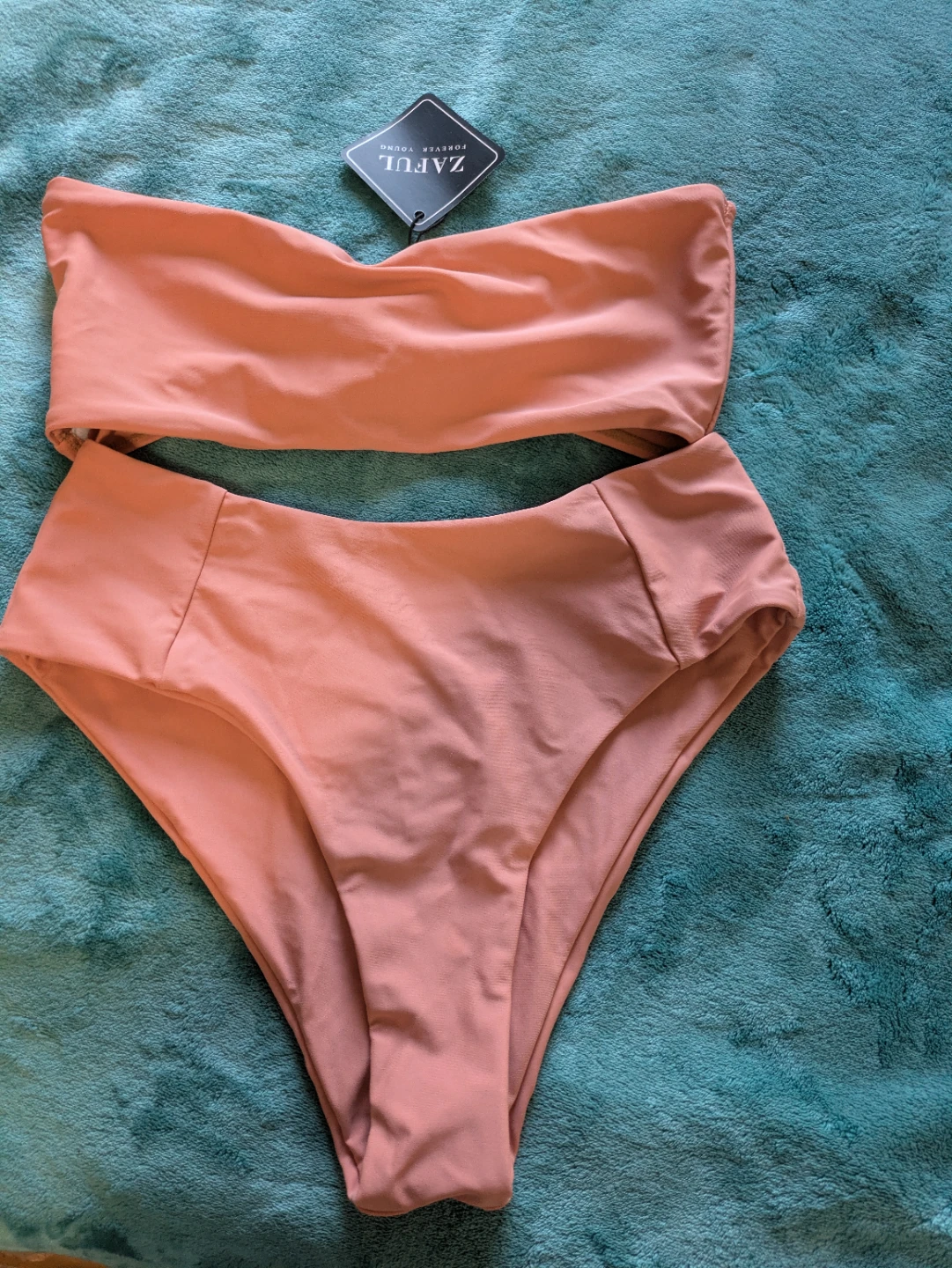 Zaful Strapless High-Waisted Bikini Set