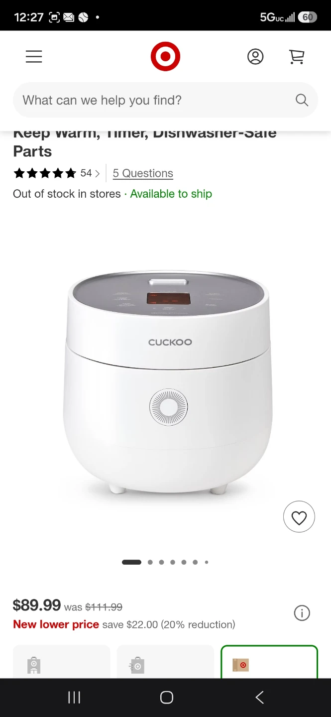 CUCKOO 6-Cup Rice Cooker - photo 2