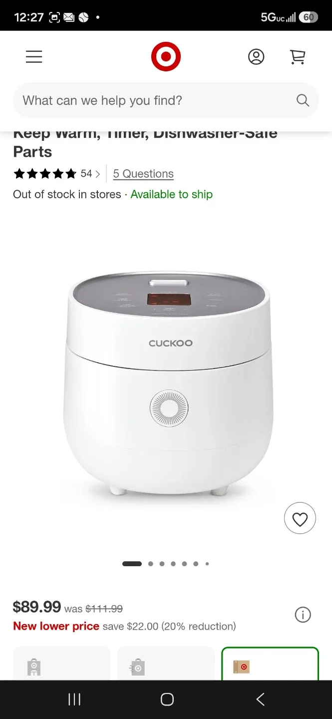 CUCKOO 6-Cup Rice Cooker - photo 2