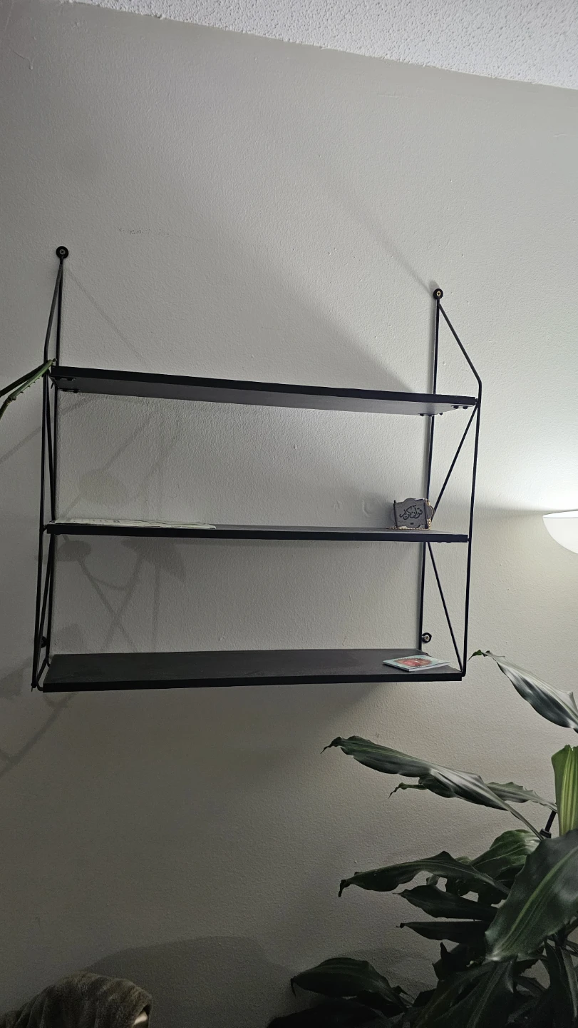Black Metal 3-Tier Wall Shelf - photo 3
