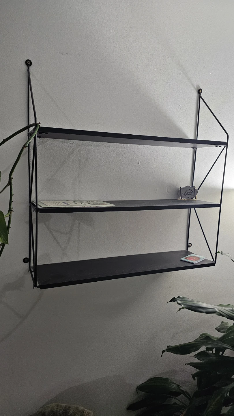 Black Metal 3-Tier Wall Shelf - photo 4