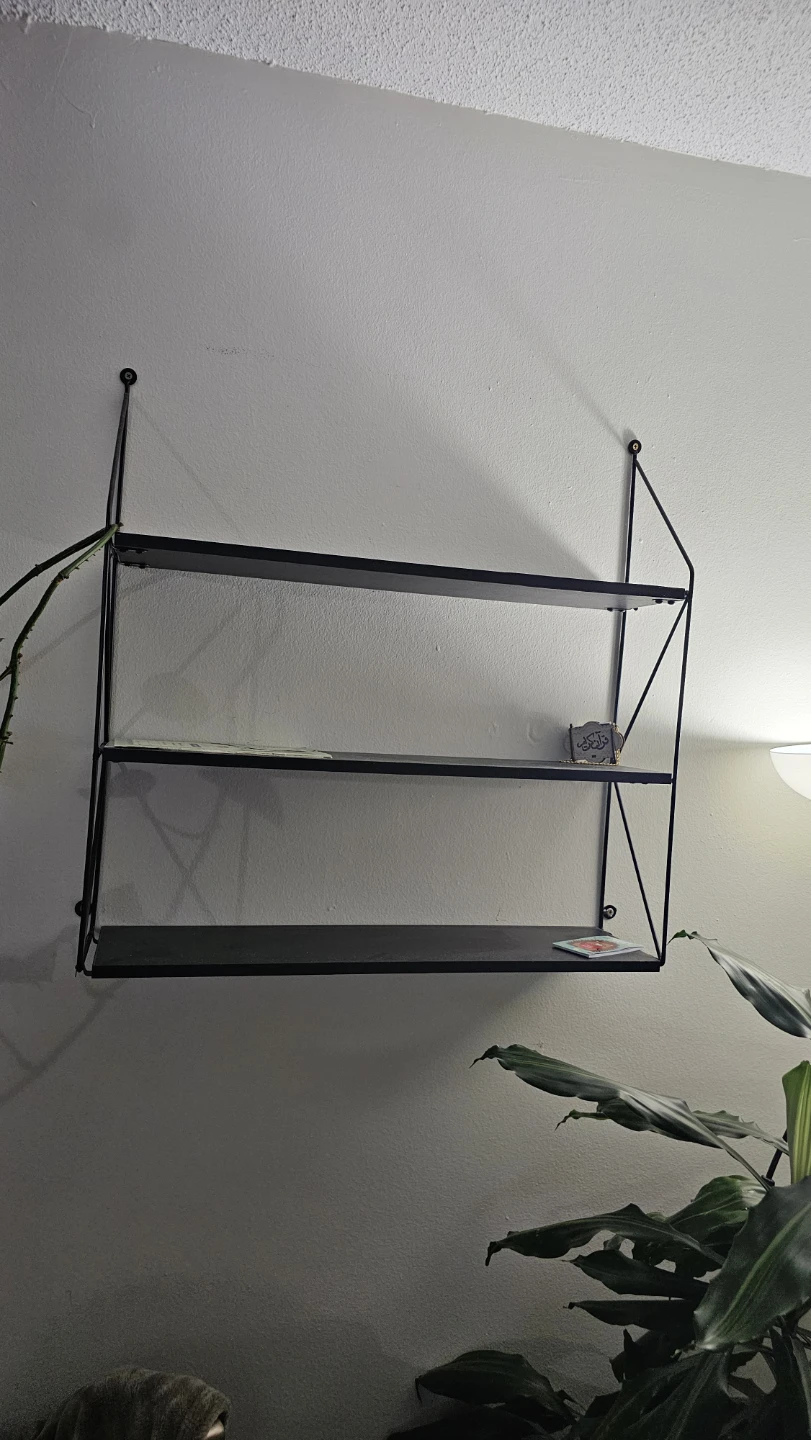 Black Metal 3-Tier Wall Shelf - photo 5