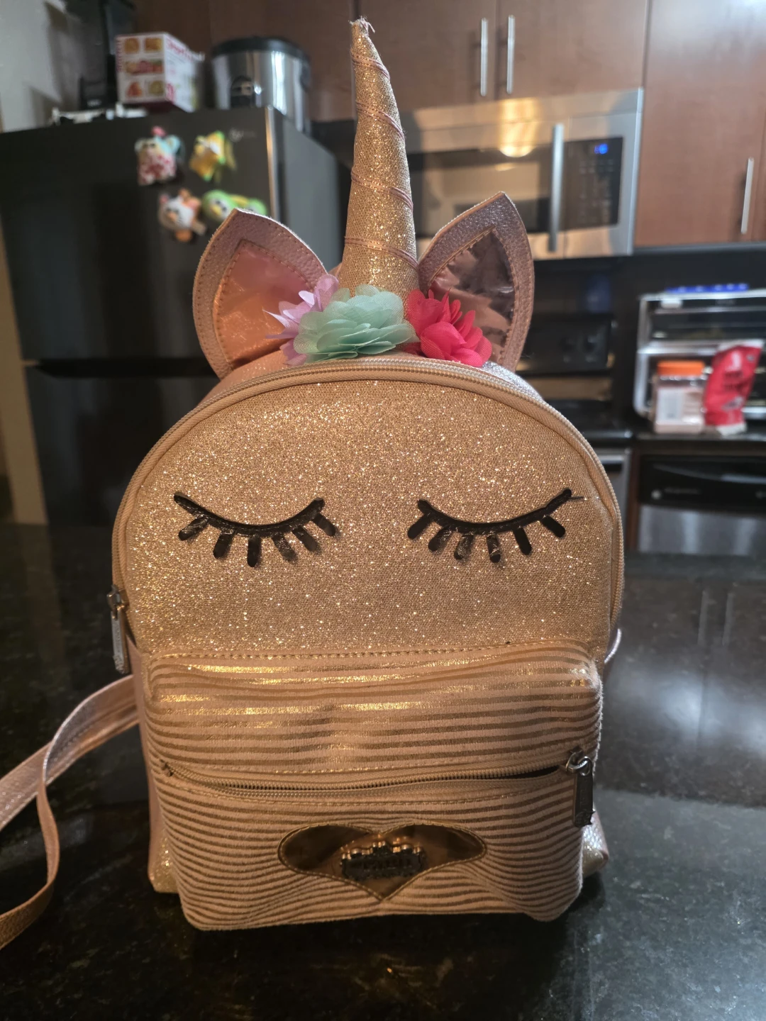 Rose Gold Unicorn Backpack