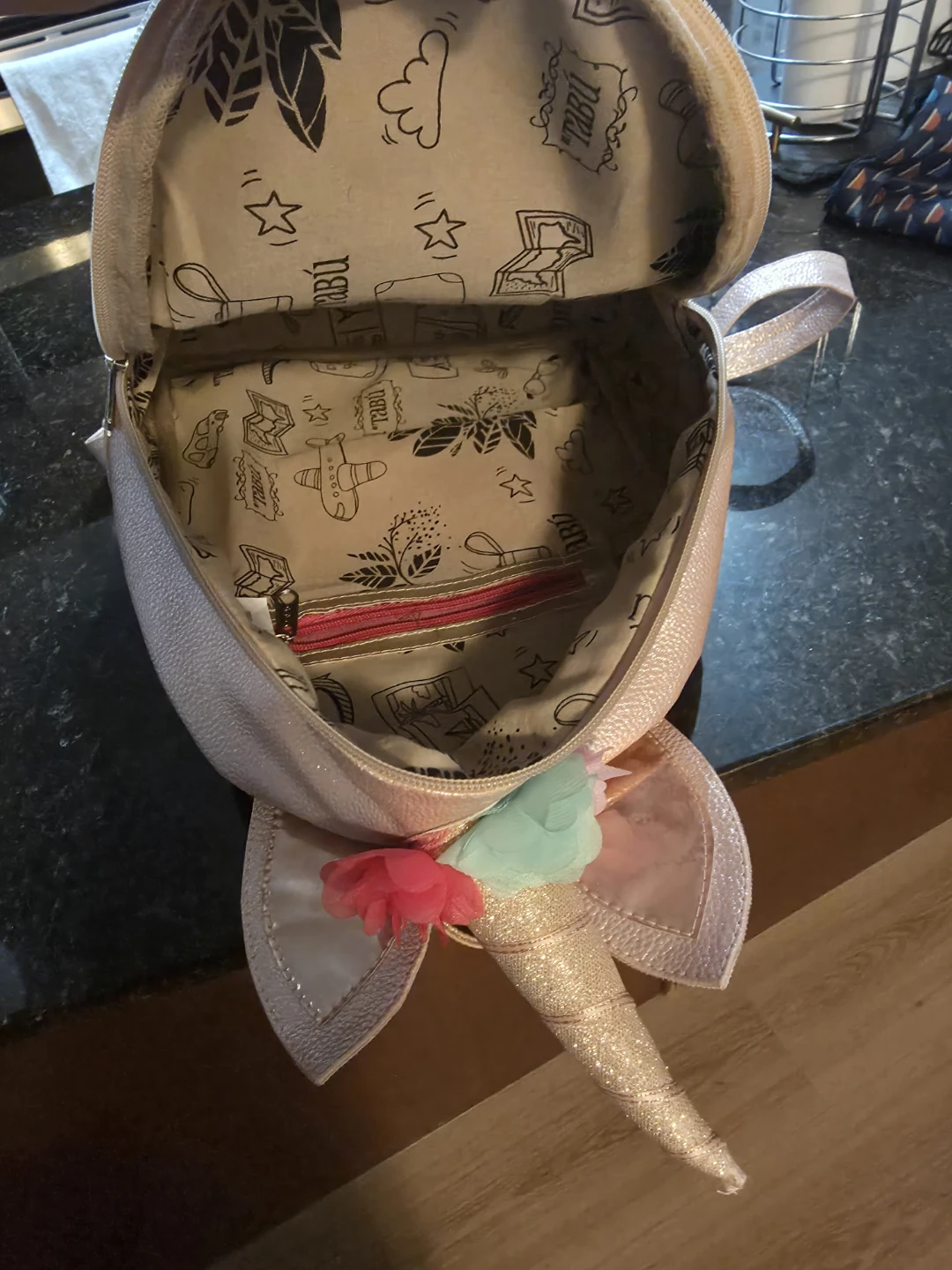 Rose Gold Unicorn Backpack - photo 3