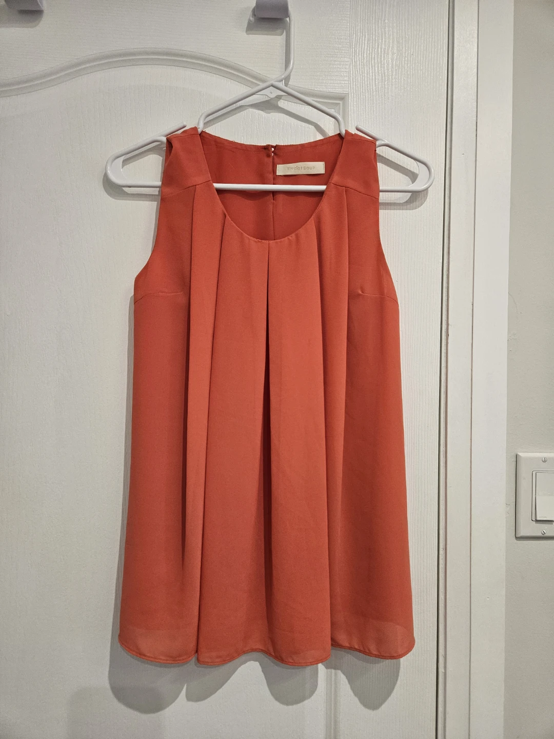 Sweet Soup Orange Sleeveless Blouse - photo 2
