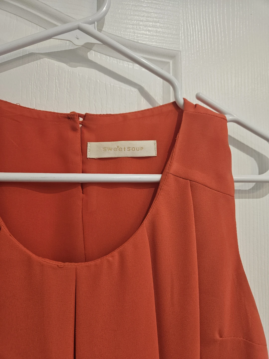 Sweet Soup Orange Sleeveless Blouse - photo 3