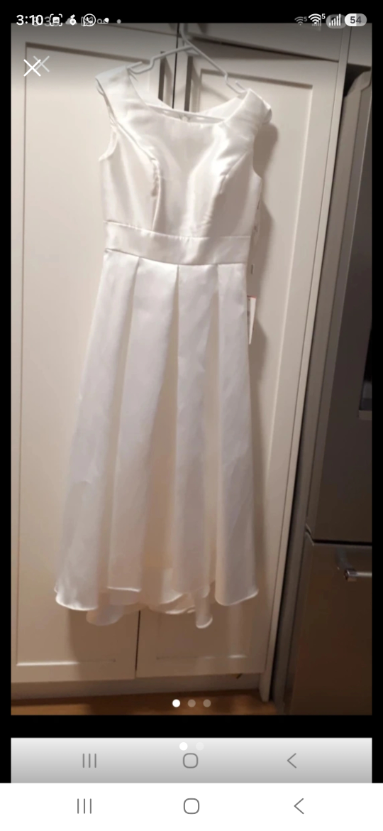 White Satin Dress - Size US6/UK10/EU36