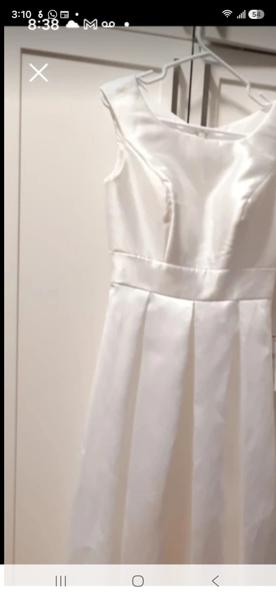 White Satin Dress - Size US6/UK10/EU36 - photo 3