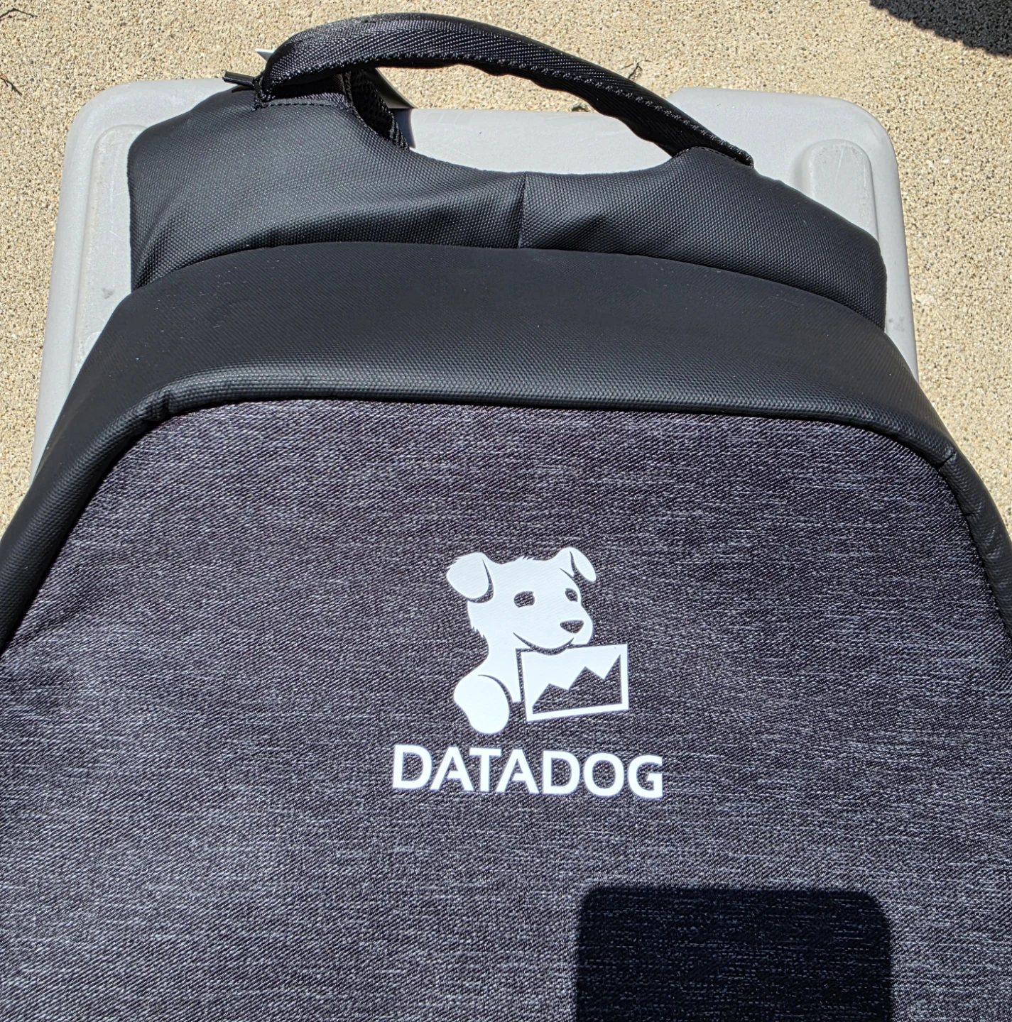 Datadog Anti theft Grey and Black Backpack - photo 2