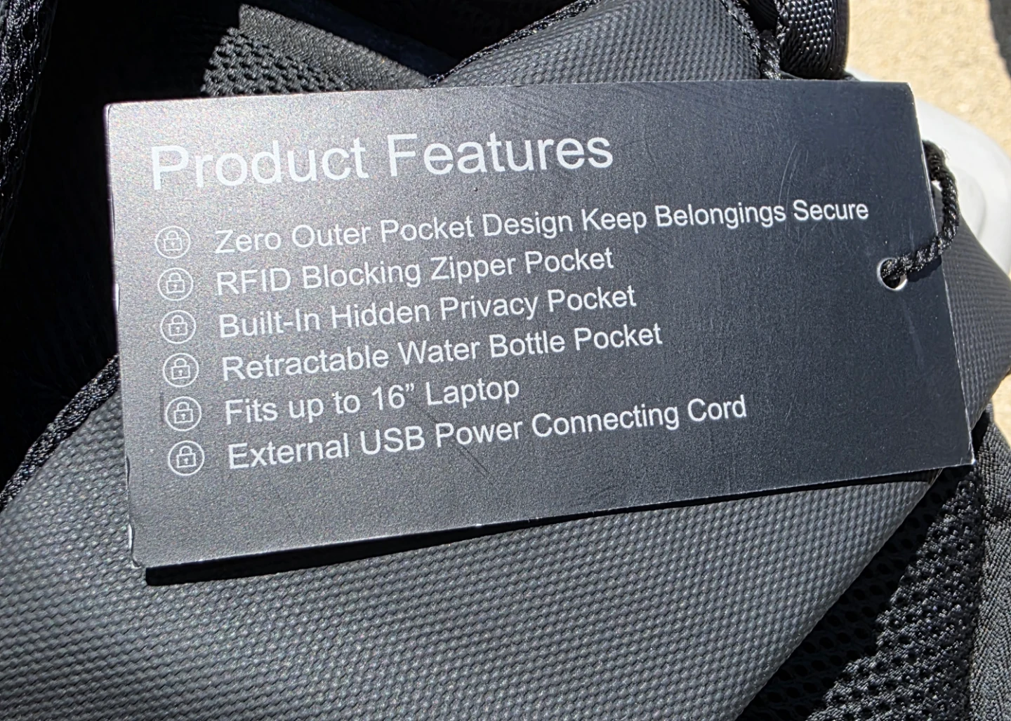 Datadog Anti theft Grey and Black Backpack - photo 4