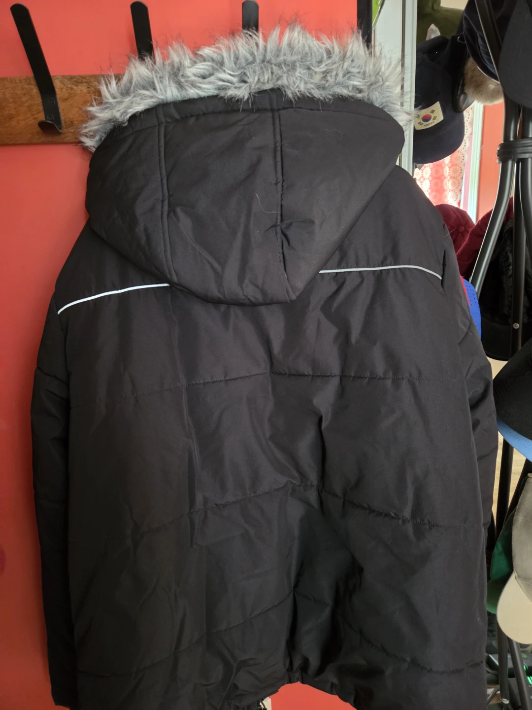 Northern Expedition Black Puffer Jacket with Fur Hood - photo 2