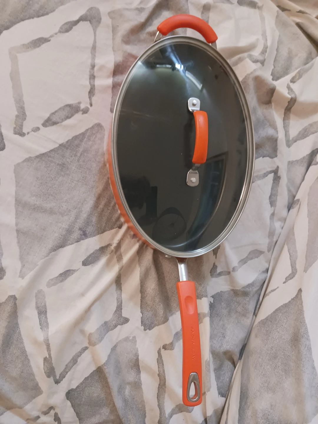 Rachael Ray Orange 5 Qt Nonstick Skillet with Lid