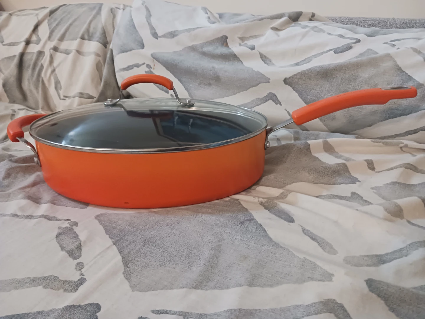 Rachael Ray Orange 5 Qt Nonstick Skillet with Lid - photo 2