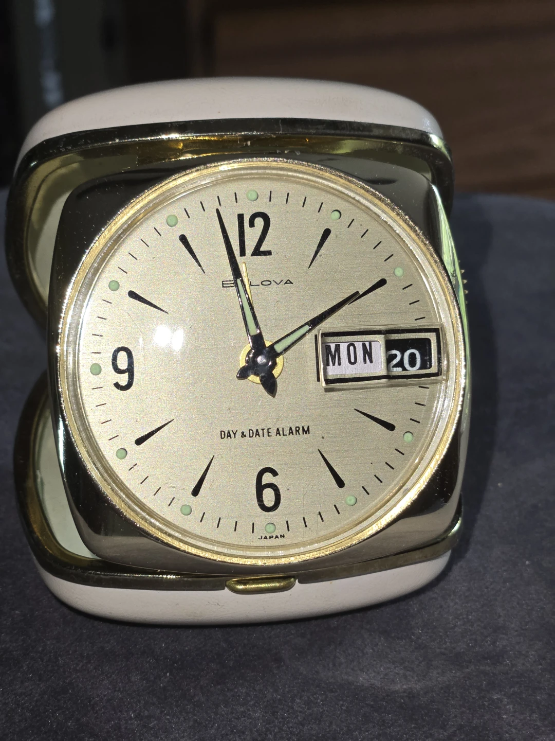 Bulova Day & Date Alarm Clock