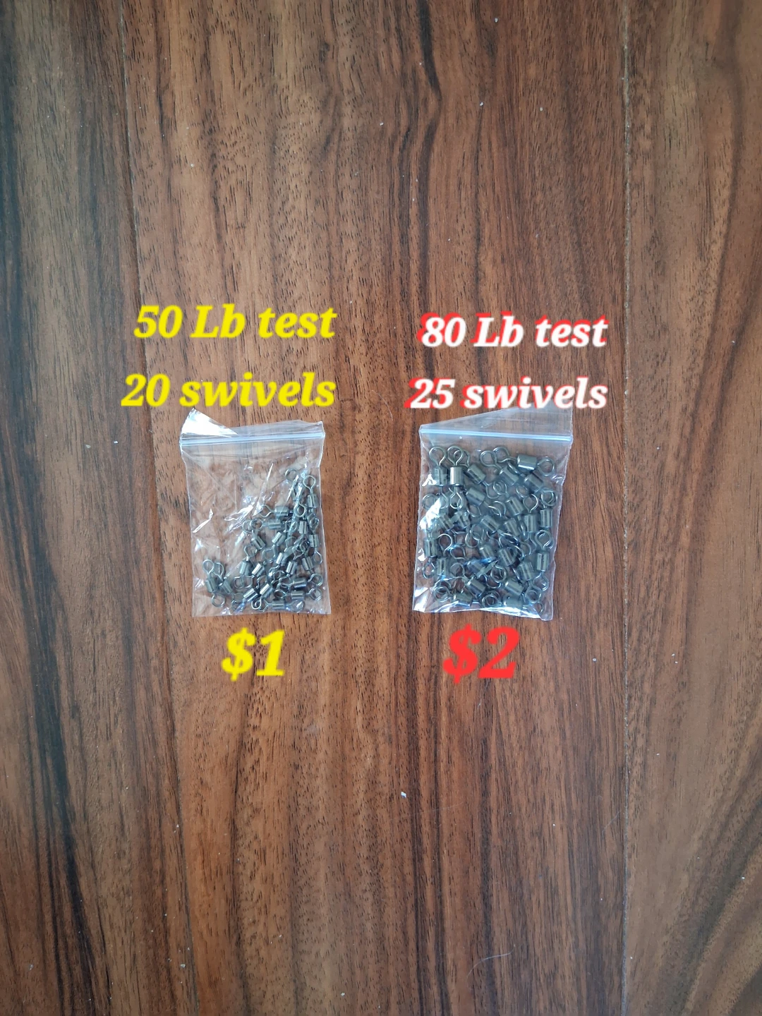25 Snap Swivels for Fishing Lures - 2cm Long - photo 3