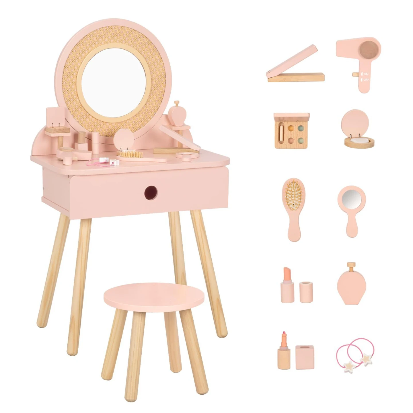 Kids Vanity Set with Stool