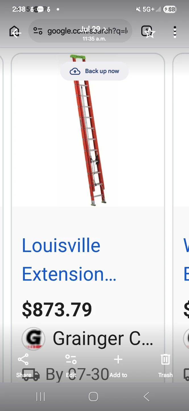 Louisville Extension Ladder, 24 ft, Fiberglass - photo 2