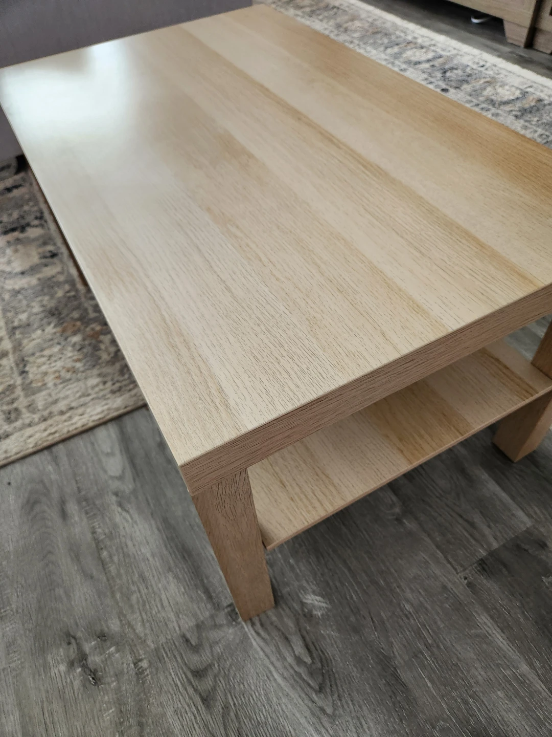 Ikea Light Wood Coffee Table with Shelf - photo 2