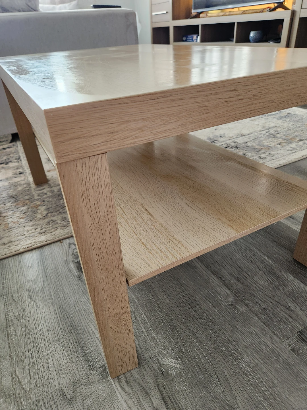 Ikea Light Wood Coffee Table with Shelf - photo 4