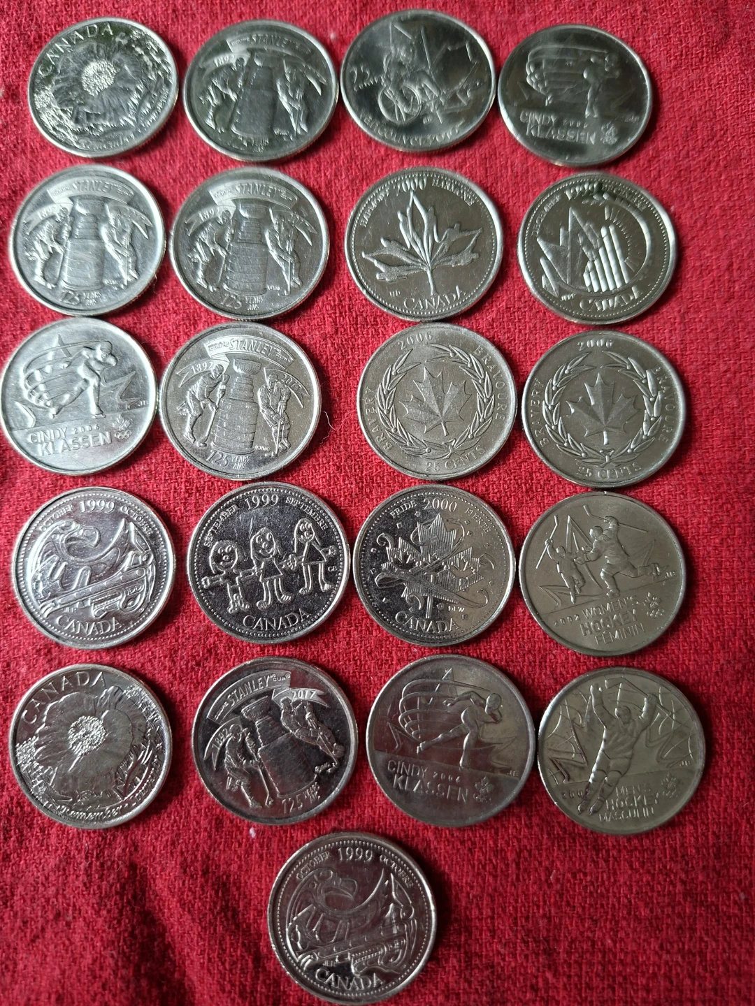 Collection of Canadian Quarters
