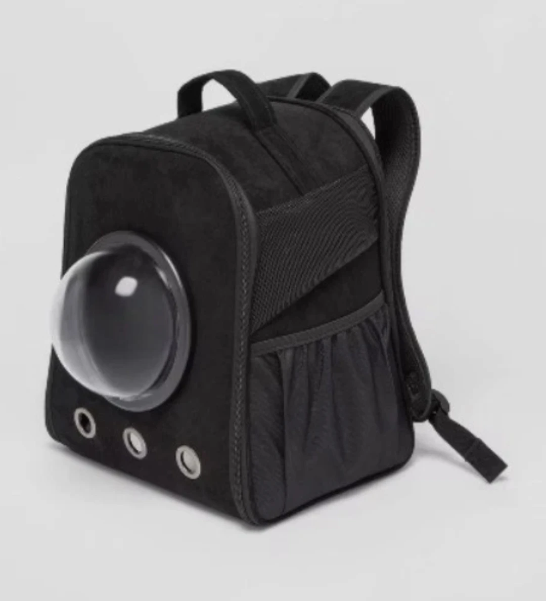 Black Pet Carrier Backpack with Bubble Dome
