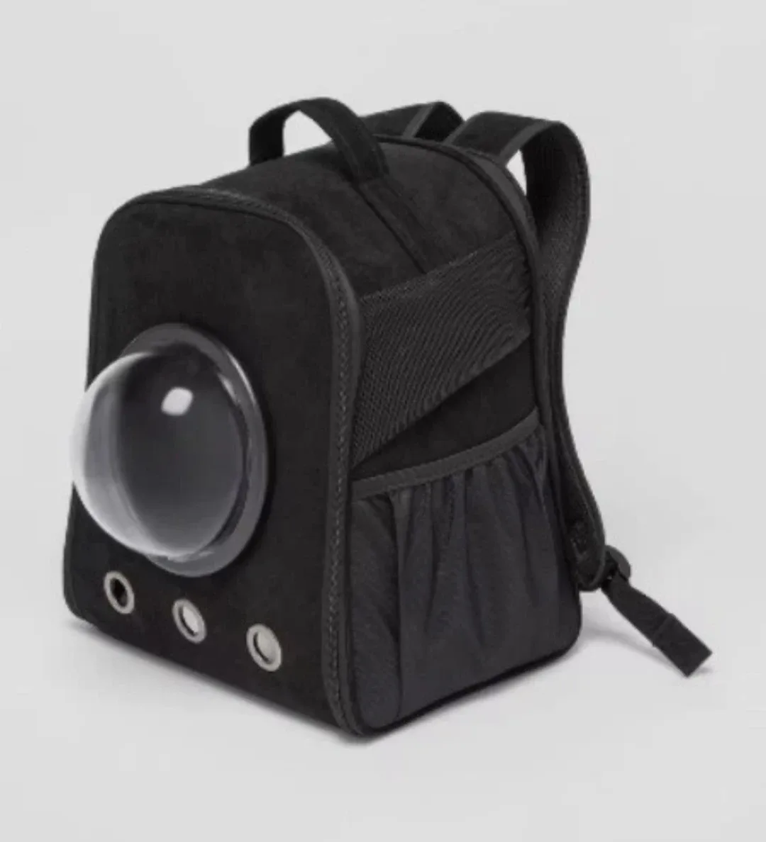 Black Pet Carrier Backpack with Bubble Dome