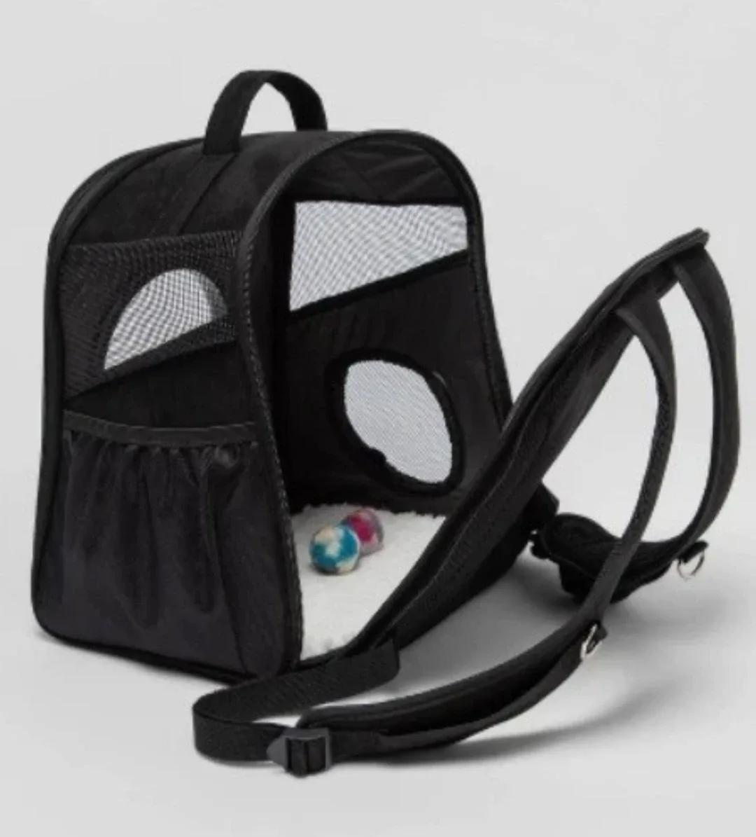 Black Pet Carrier Backpack with Bubble Dome - photo 4