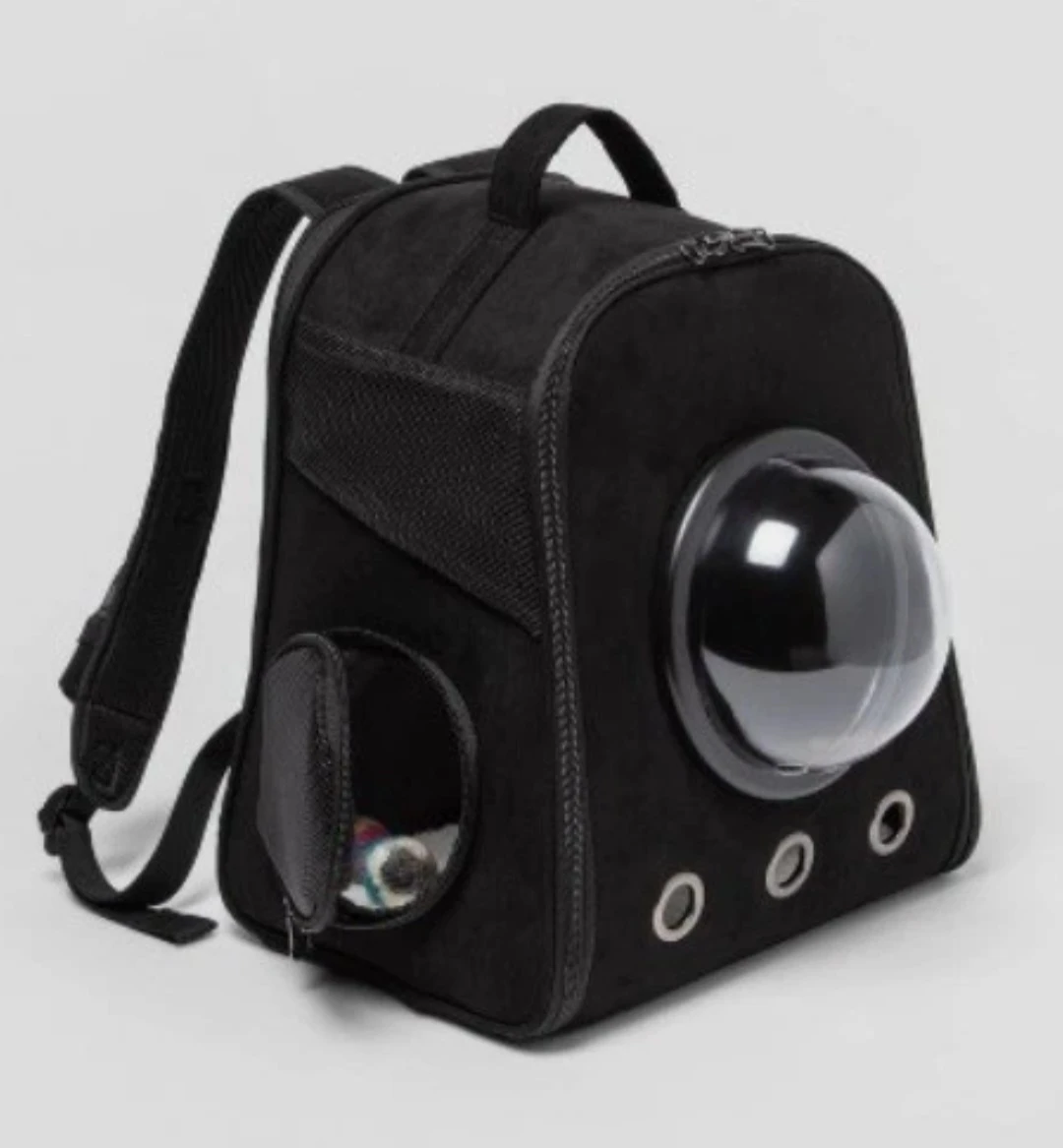Black Pet Carrier Backpack with Bubble Dome - photo 5
