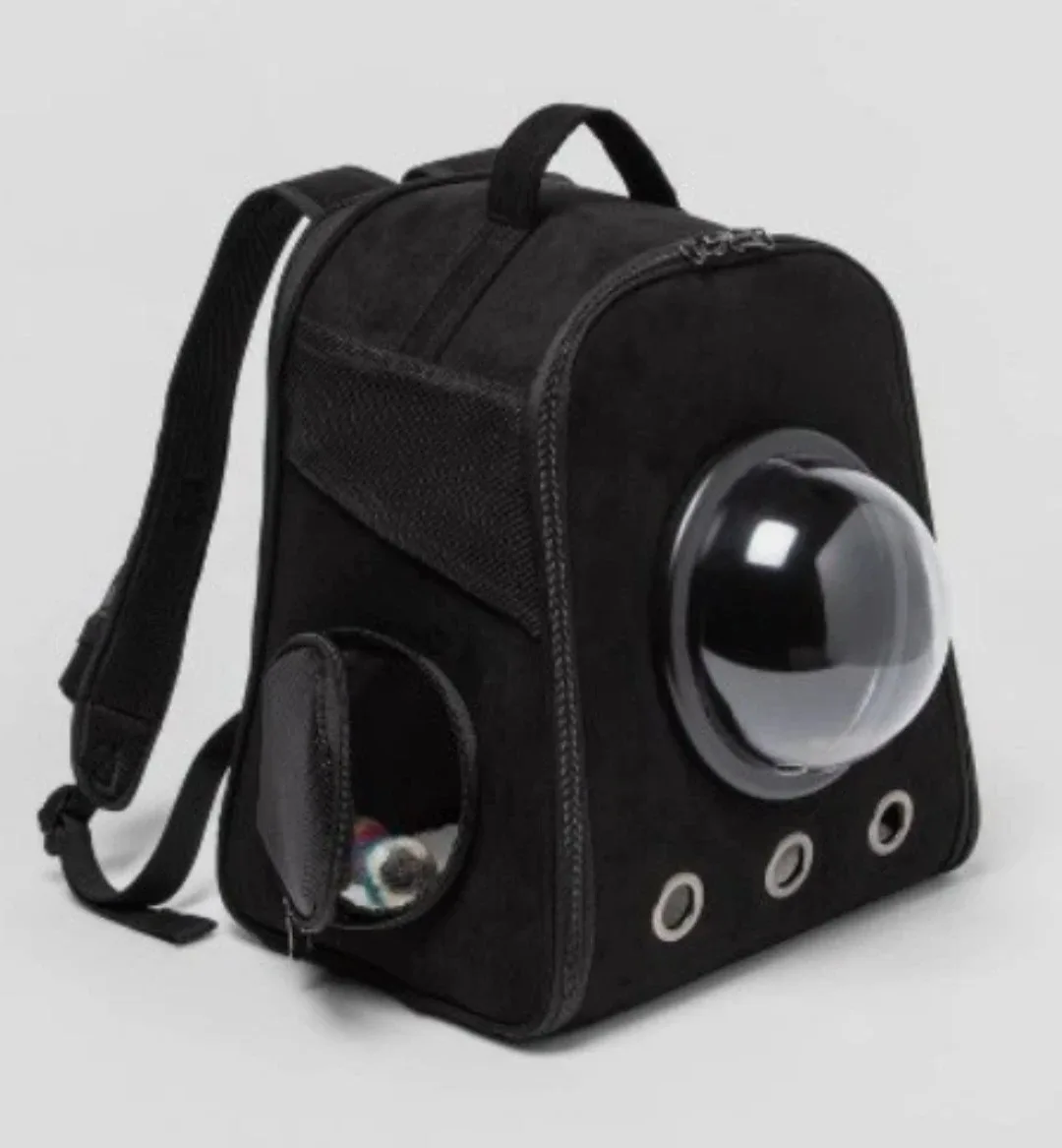 Black Pet Carrier Backpack with Bubble Dome - photo 5