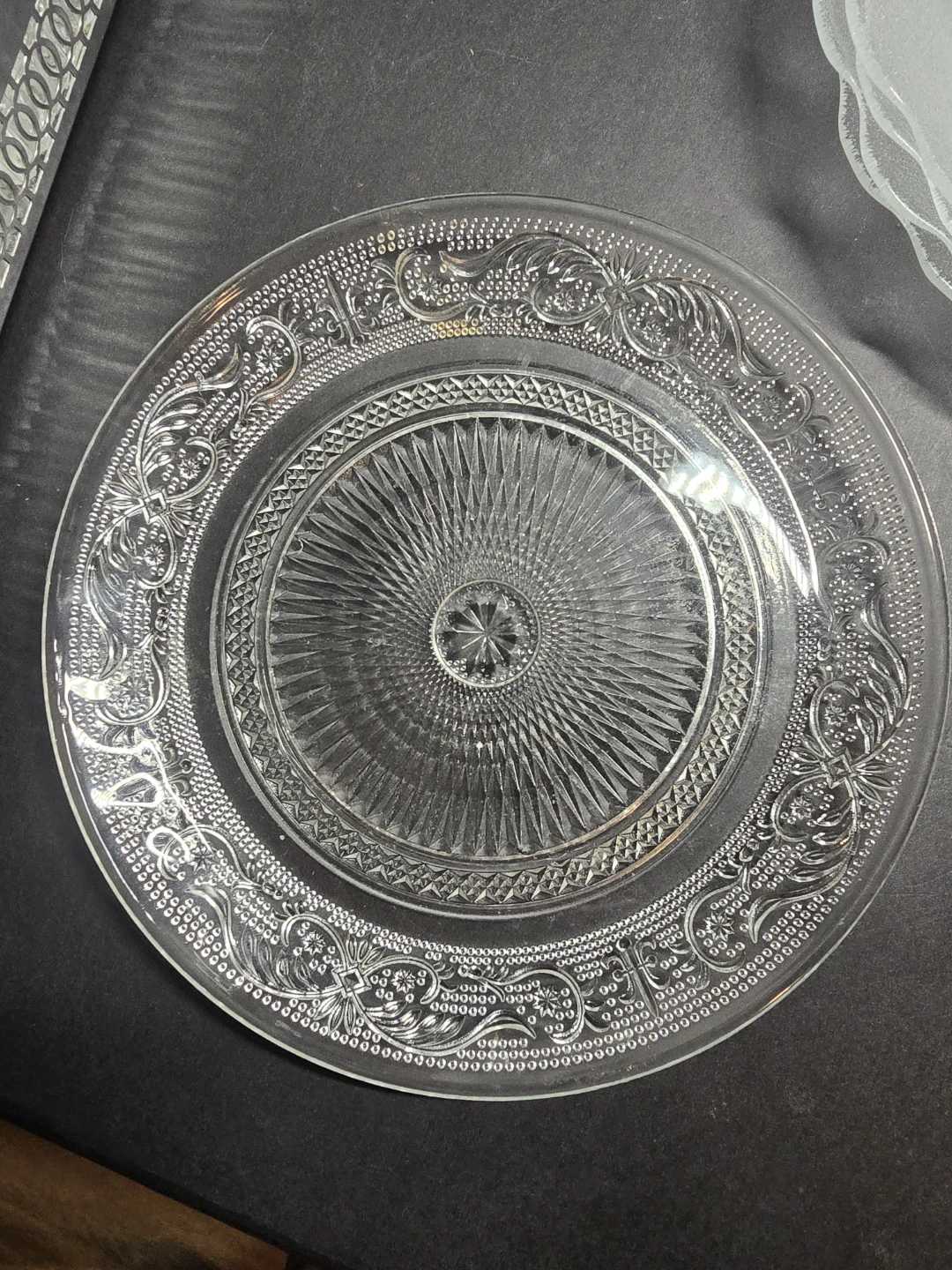 Clear Glass Decorative Plate