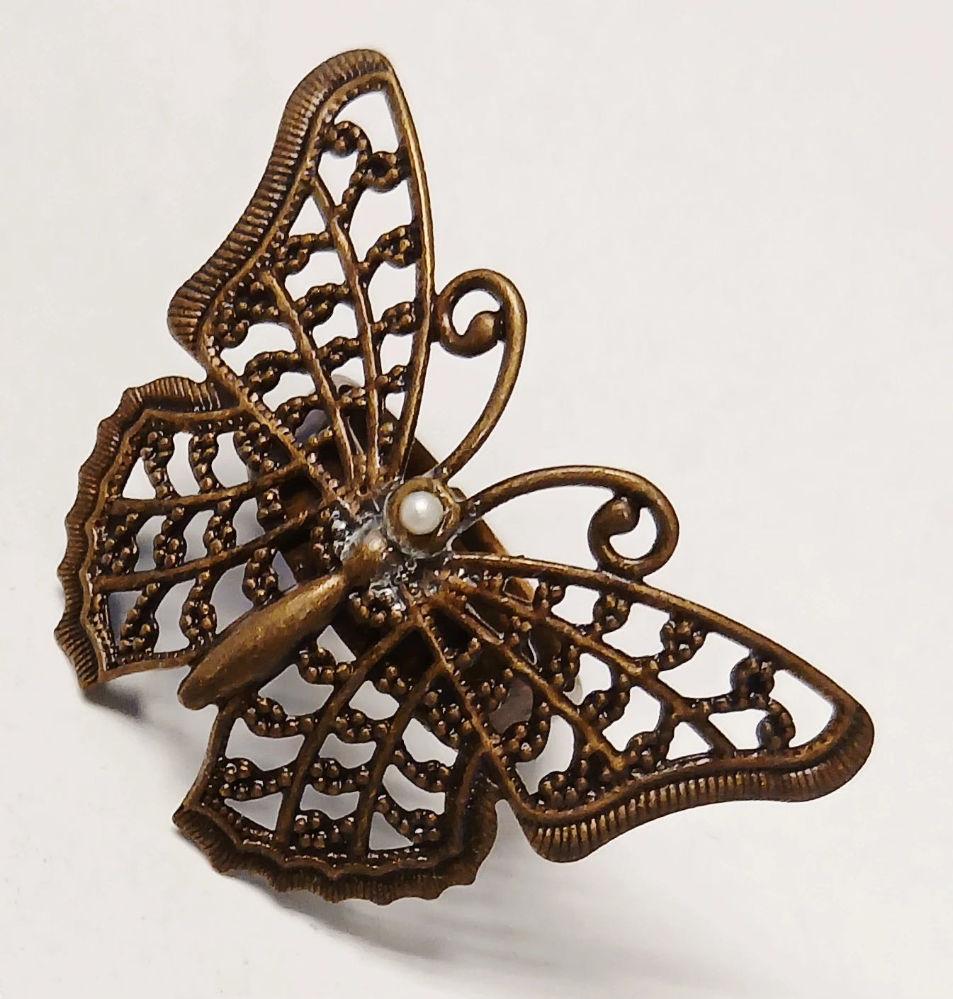 Bronze Butterfly filigree Ring - photo 5