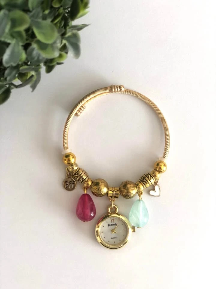 Candy Quartz Charm Watch Bracelet
