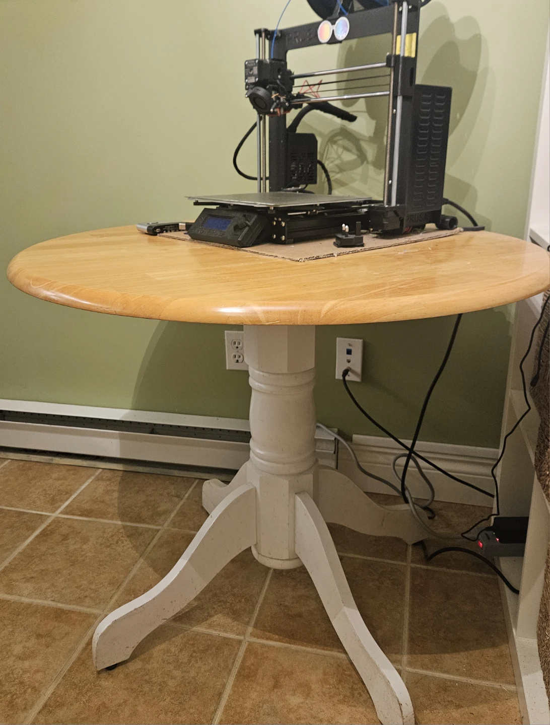 Round Wooden Pedestal Table