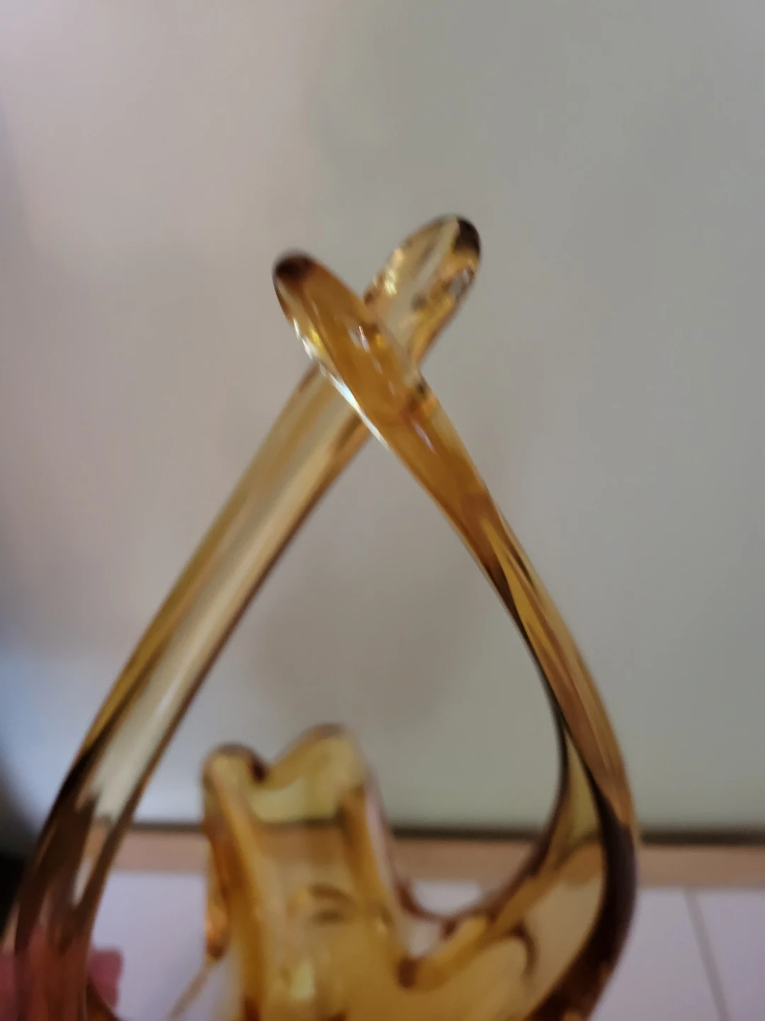 Vintage Chalet Amber Art Glass Centerpiece - photo 5