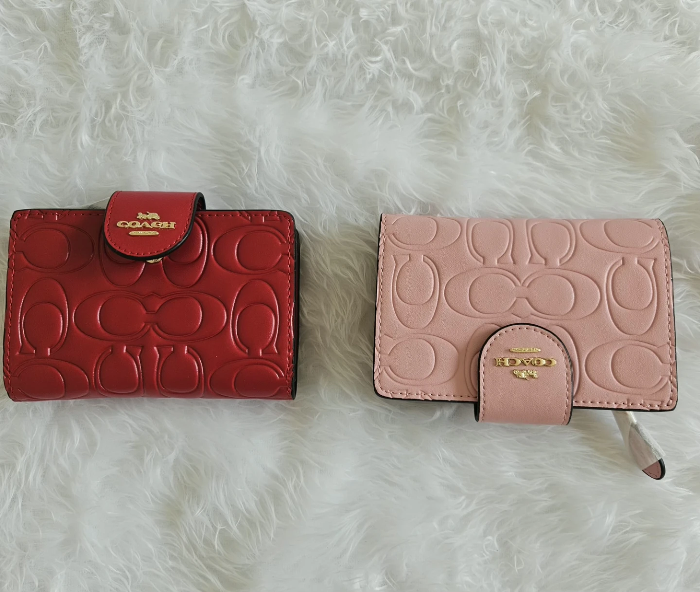 Coach Wallet - Pink Embossed Signature