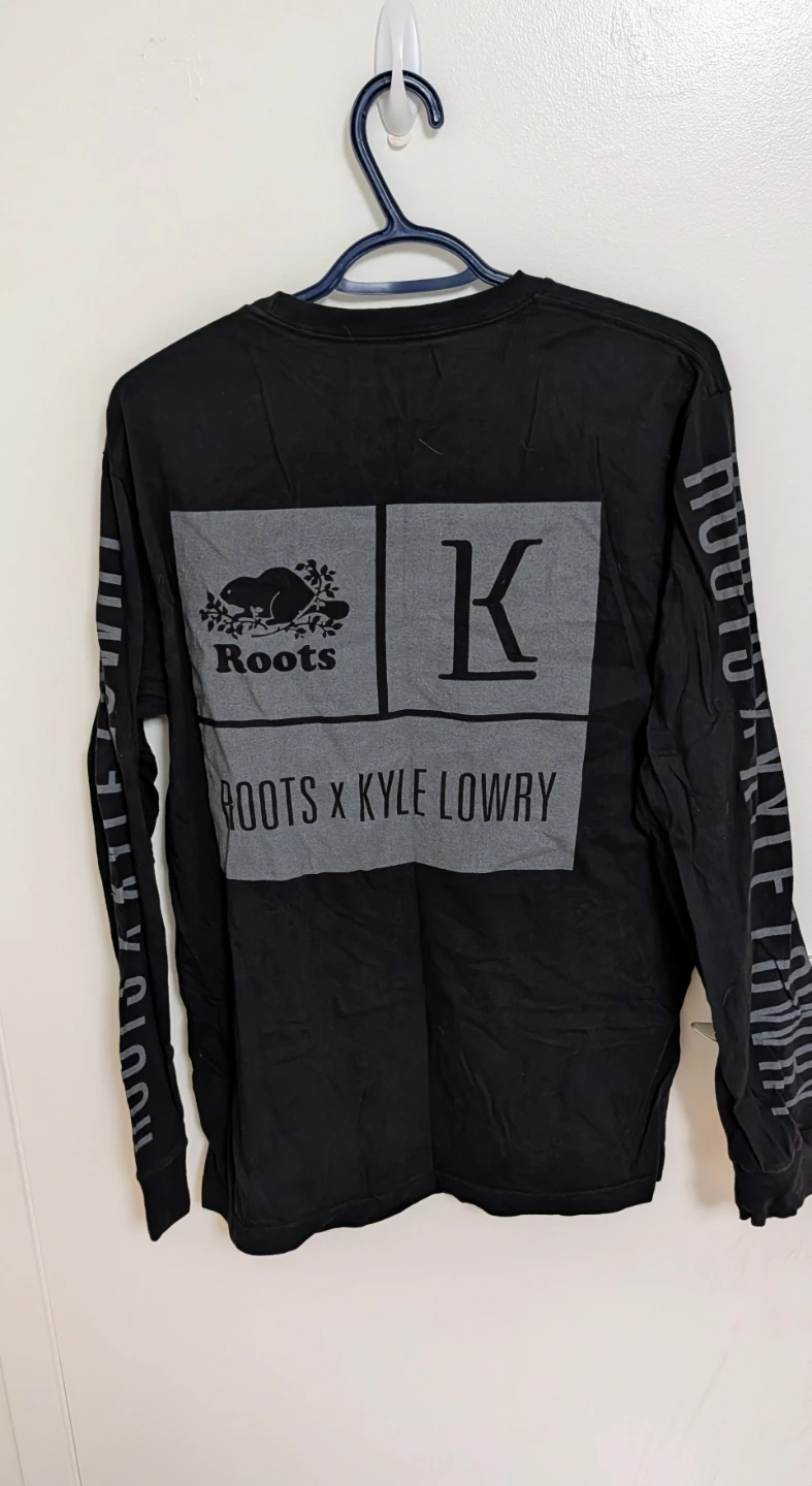 Roots x Kyle Lowry Black Long Sleeve Shirt - Men's Medium - photo 5