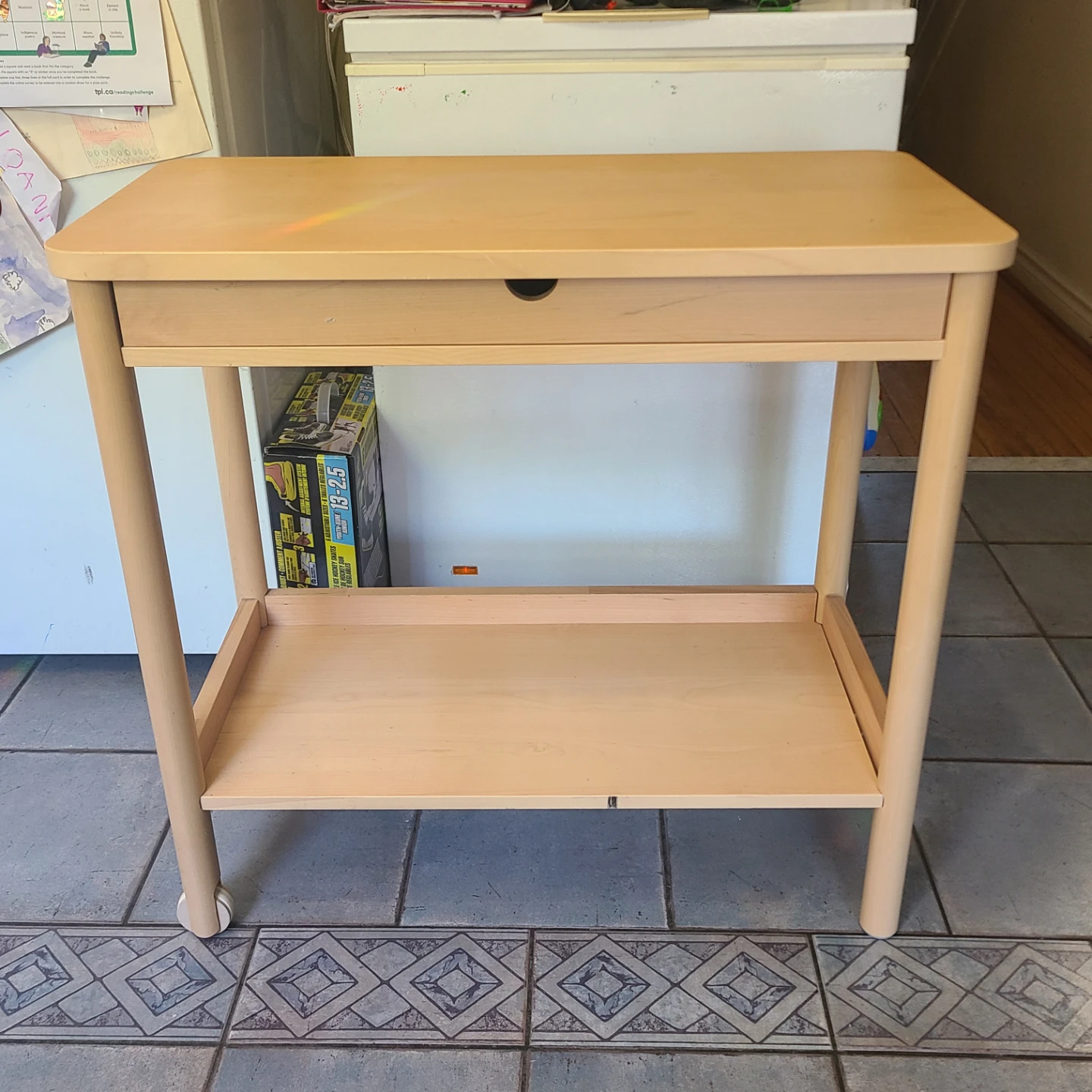 Utility shelf with drawer