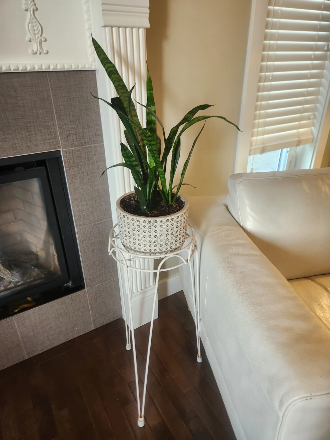 MCM White Metal Plant Stand - photo 3
