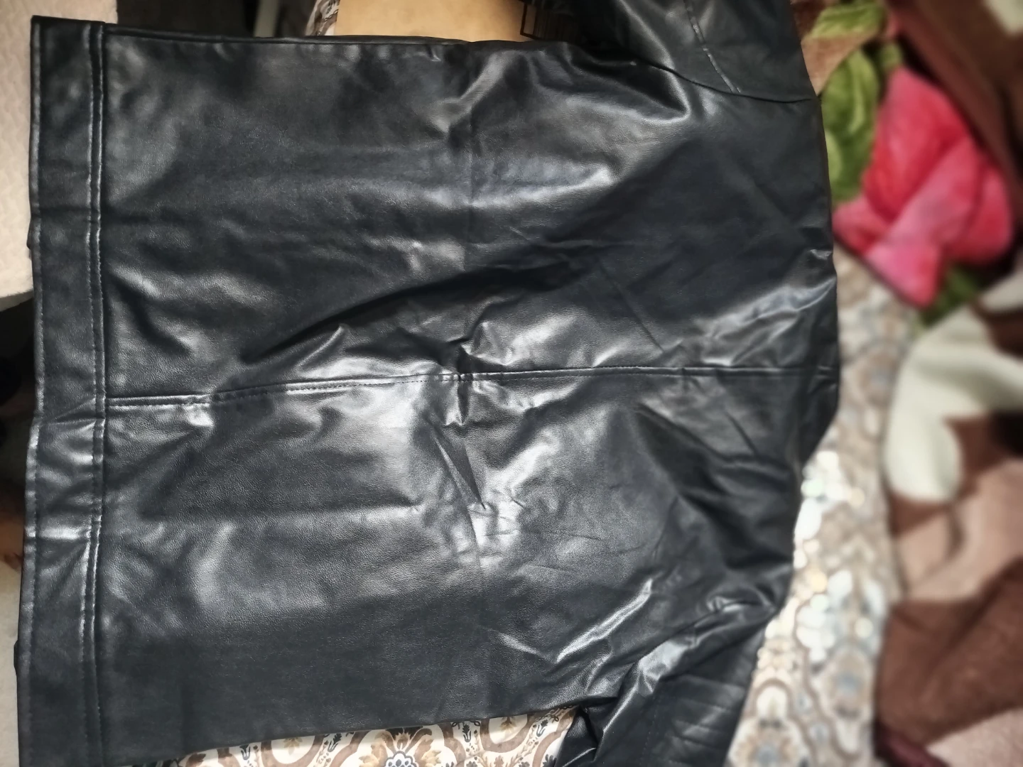 Black Faux Leather Jacket - photo 5