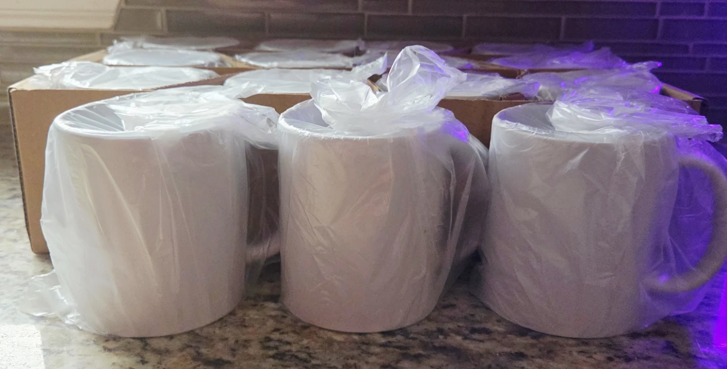 Set of 15 White sublimation Mugs