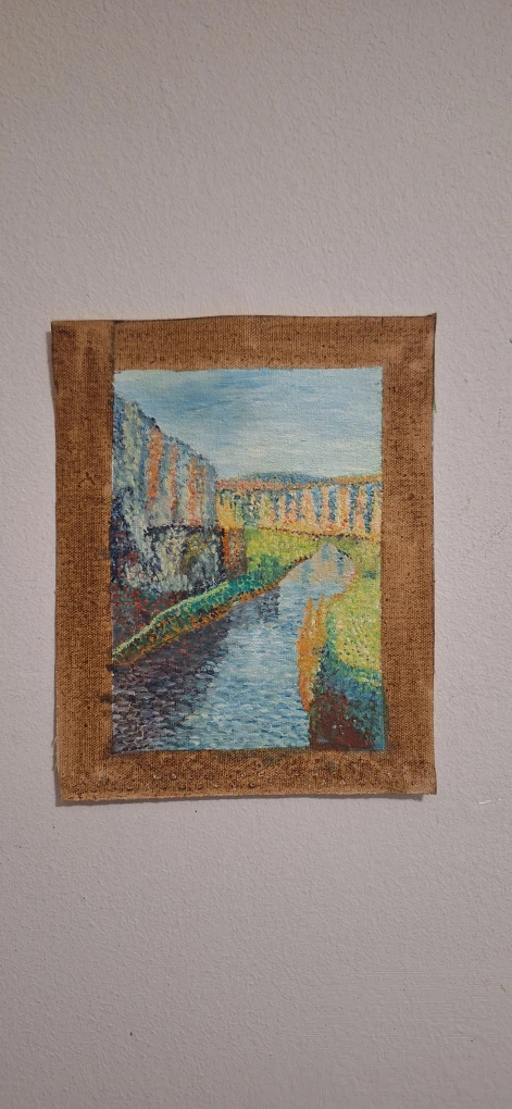 Oil Painting of Canal Scene