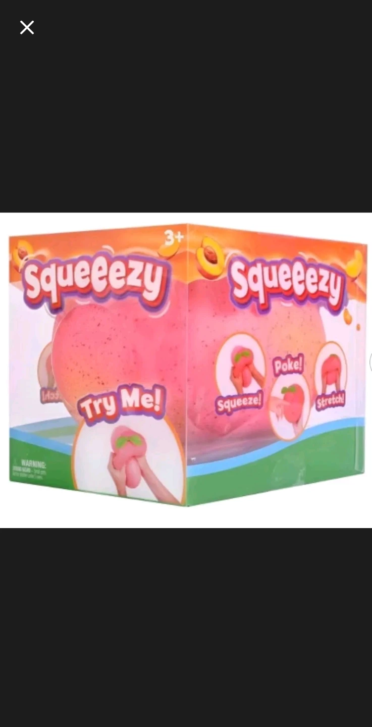 Squeezy Peach Squishy Toy