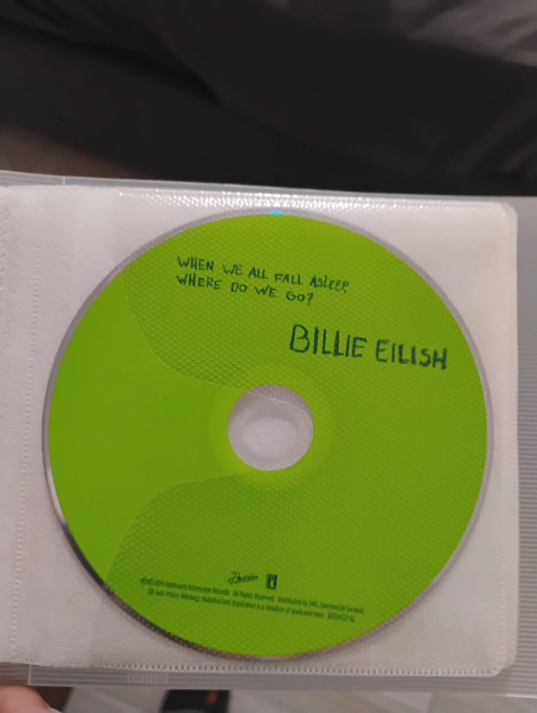 Billie Eilish - WHEN WE ALL FALL ASLEEP, WHERE DO WE GO? CD