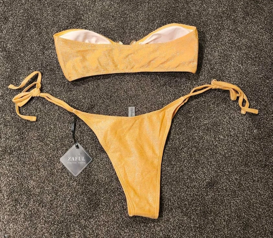 Zaful Orange Glitter Bikini - photo 3